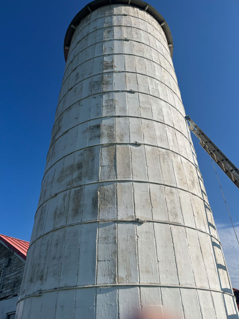 Silo washed and prepped for paint