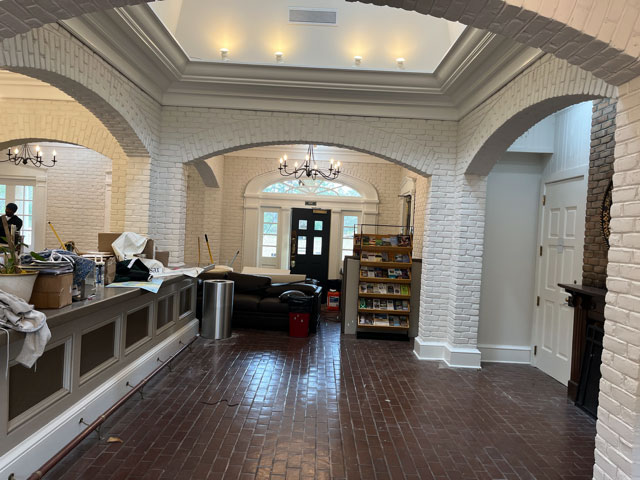 Interior brick and trim repaint