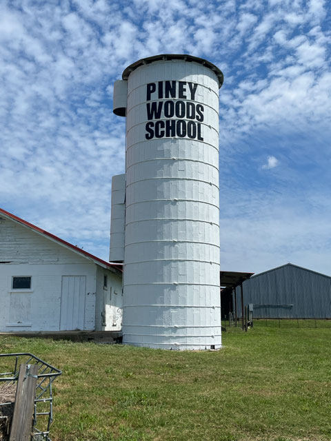 Piney Woods School silo after repaint